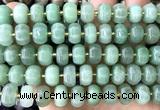 CME417 15 inches 8*12mm pumpkin green aventurine jade beads