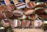 CME519 12 inches 18*28mm - 20*30mm oval banded agate beads