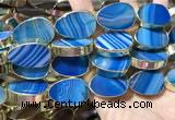 CME530 12 inches 18*28mm - 20*30mm flat teardrop banded agate beads