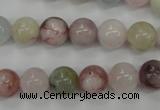 CMG113 15.5 inches 10mm round natural morganite beads wholesale