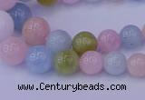 CMG149 15.5 inches 5mm - 14mm round natural morganite gemstone beads