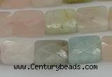 CMG180 15.5 inches 8*10mm faceetd rectangle morganite beads