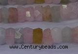 CMG220 15.5 inches 4*6mm faceted rondelle morganite beads