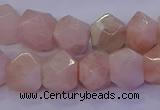 CMG225 15.5 inches 10*12mm - 12*14mm faceted nuggets morganite beads