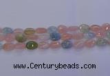 CMG231 15.5 inches 8*12mm flat teardrop morganite beads wholesale