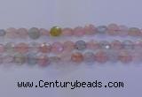 CMG253 15.5 inches 10mm faceted coin morganite beads