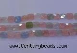 CMG261 15.5 inches 14*14mm faceted square morganite beads