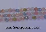 CMG283 15.5 inches 10*10mm faceted heart morganite beads