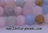 CMG302 15.5 inches 8mm round matte morganite beads wholesale