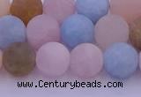 CMG303 15.5 inches 10mm round matte morganite beads wholesale