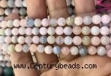 CMG330 15.5 inches 6mm round morganite beads wholesale