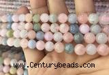 CMG337 15.5 inches 8mm round natural morganite beads