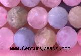 CMG397 15.5 inches 5mm faceted round morganite beads wholesale