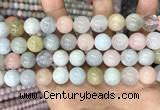 CMG405 15.5 inches 12mm round morganite beads wholesale