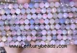 CMG415 15.5 inches 6mm faceted round morganite gemstone beads