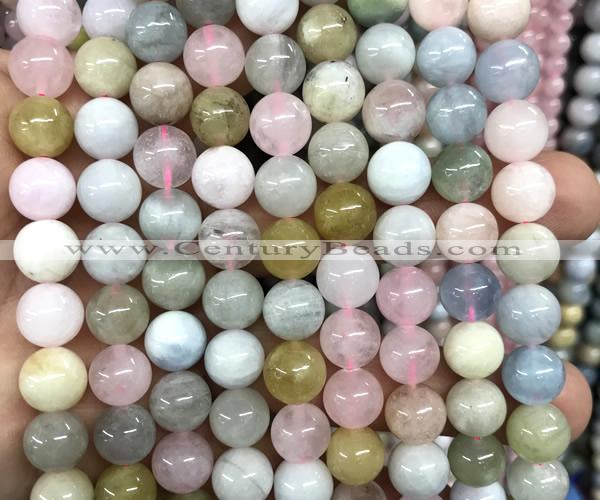 CMG518 15 inches 10mm round morganite gemstone beads