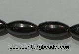 CMH148 15.5 inches 6*12mm rice magnetic hematite beads wholesale