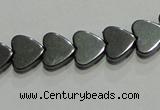 CMH174 15.5 inches 6*6mm heart magnetic hematite beads wholesale