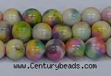 CMJ437 15.5 inches 8mm round rainbow jade beads wholesale