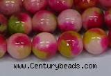CMJ516 15.5 inches 12mm round rainbow jade beads wholesale