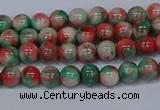 CMJ533 15.5 inches 4mm round rainbow jade beads wholesale