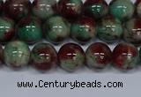 CMJ570 15.5 inches 8mm round rainbow jade beads wholesale