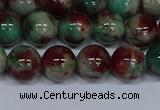 CMJ571 15.5 inches 10mm round rainbow jade beads wholesale