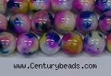 CMJ711 15.5 inches 10mm round rainbow jade beads wholesale