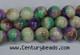 CMJ717 15.5 inches 8mm round rainbow jade beads wholesale