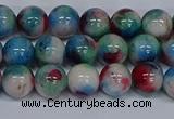 CMJ731 15.5 inches 8mm round rainbow jade beads wholesale