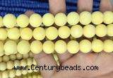 CMJ809 15.5 inches 12mm round matte Mashan jade beads wholesale