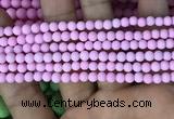 CMJ810 15.5 inches 4mm round matte Mashan jade beads wholesale