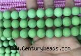 CMJ844 15.5 inches 12mm round matte Mashan jade beads wholesale