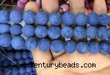 CMJ849 15.5 inches 12mm round matte Mashan jade beads wholesale