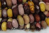 CMK21 15.5 inches 8*14mm faceted rondelle mookaite beads wholesale