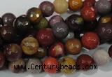 CMK212 15.5 inches 8mm faceted round mookaite gemstone beads