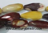 CMK229 15.5 inches 12*28mm faceted teardrop mookaite gemstone beads