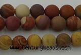 CMK311 15.5 inches 6mm round matte sunset mookaite beads