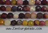 CMK316 15.5 inches 4mm faceted round mookaite gemstone beads