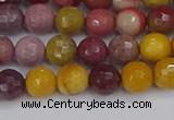 CMK317 15.5 inches 6mm faceted round mookaite gemstone beads