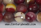 CMK320 15.5 inches 12mm faceted round mookaite gemstone beads