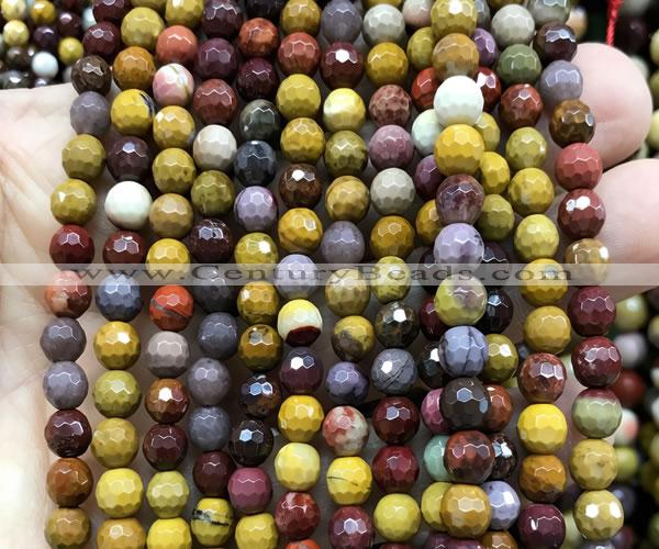 CMK384 15 inches 6mm faceted round mookaite beads wholesale