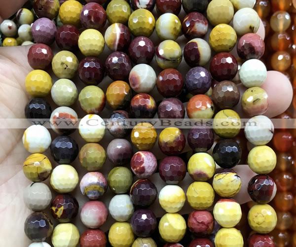 CMK386 15 inches 10mm faceted round mookaite beads wholesale