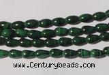 CMN215 15.5 inches 4*6mm teardrop natural malachite beads wholesale