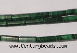 CMN241 15.5 inches 4*13mm faceted tube natural malachite beads