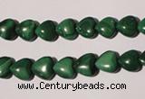 CMN256 15.5 inches 8*8mm heart natural malachite beads wholesale