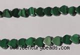 CMN260 15.5 inches 6*6mm heart natural malachite beads wholesale