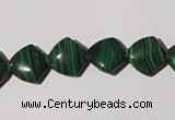 CMN290 15.5 inches 12*12mm trapezoid natural malachite beads