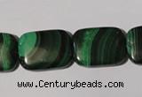 CMN317 15.5 inches 15*20mm rectangle natural malachite beads wholesale