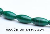 CMN32 8*12mm rice A grade natural malachite beads wholesale